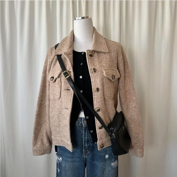 Cynthia Rowley brown Shacket wool blend size small. - Picture 2 of 8